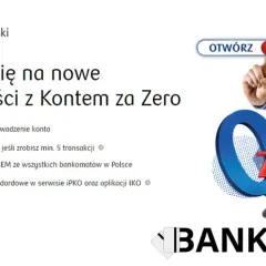 PKO BP: otwórz konto za zero, z możliwością dopisania współwłaściciela. Mężczyzna klika przycisk "Otwórz".