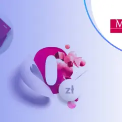 Karty Visa i Mastercard z logo Millennium. Grafika symbolizuje zero złotych, sugerując brak opłat za millennium konto 360.