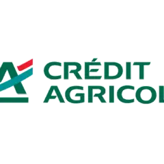 Logo Crédit Agricole. Ten bank, choć dziś znany, w 1940 roku dopiero zaczynał swoją historię.