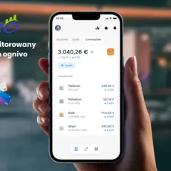 Revolut monitorowany przez system ognivo. Aplikacja pokazuje inwestycje w platynę, pallad, złoto i srebro.