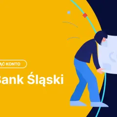 Jak zamknąć konto w ING Banku Śląskim? Ilustracja przedstawia osobę zamykającą konto, z czerwonym krzyżykiem oznaczającym zakończenie.
