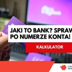 Jaki to bank? Sprawdź po numerze konta! Karta płatnicza i ekran komputera z logo banku. 1240 jaki to bank.