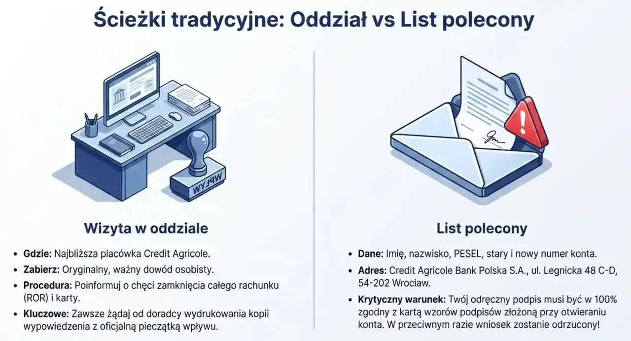 Jak zamknąć konto w Credit Agricole bez zbędnych formalności