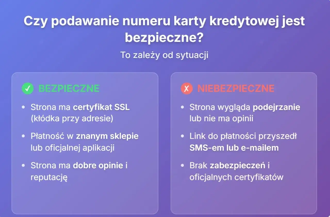 Czy podawanie numeru karty jest bezpieczne? Sprawdź zasady
