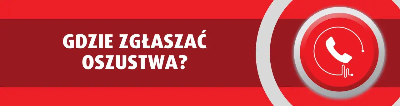 Gdzie zgłosić oszustwo sklepu internetowego? Ikona telefonu sugeruje, że należy zadzwonić i zgłosić sprawę.