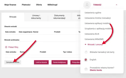 Jak zamknąć konto w Millennium - krok po kroku